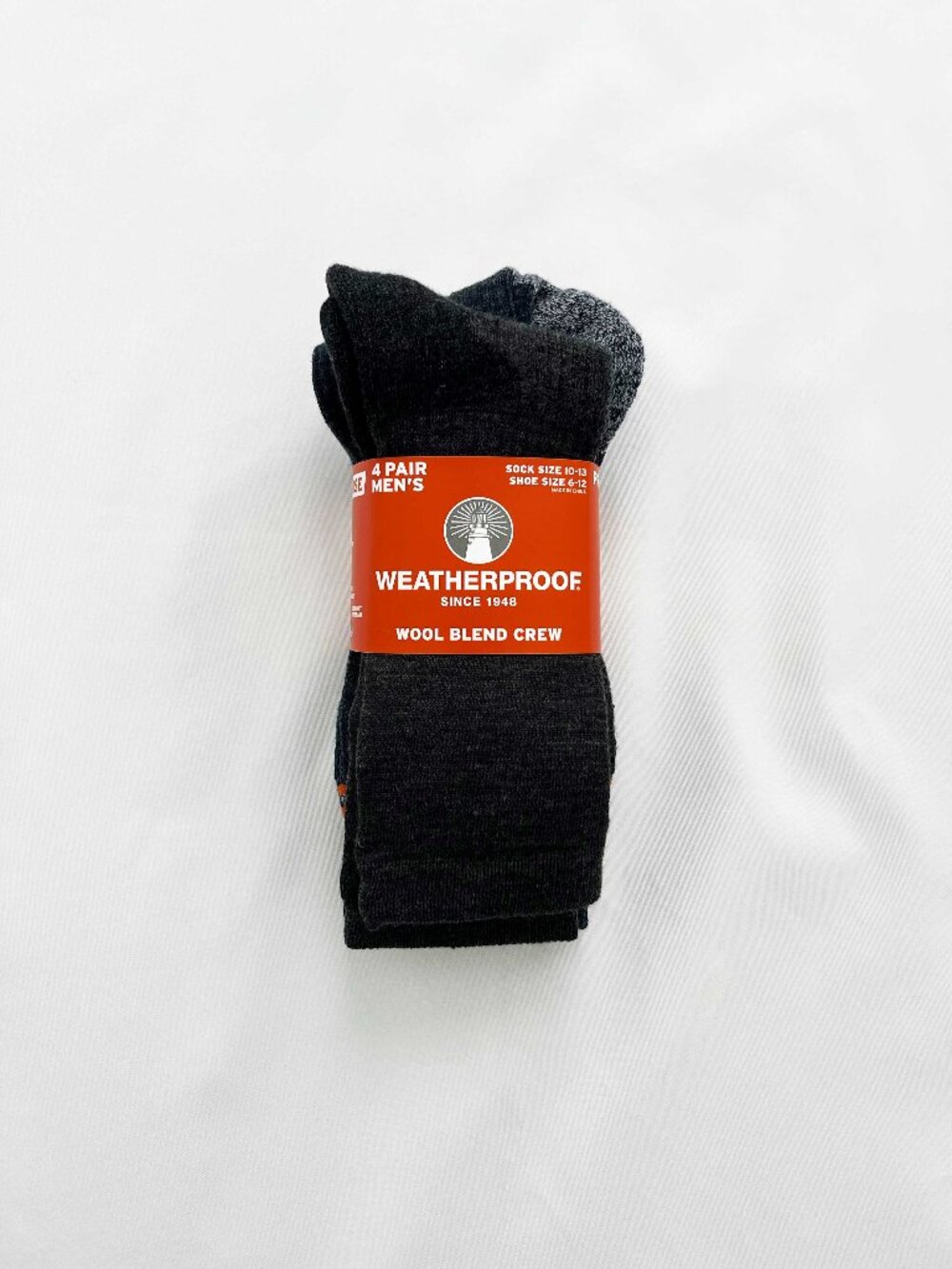 Weatherproof Wool Blend Men's Crew Socks 3 Pairs NWT